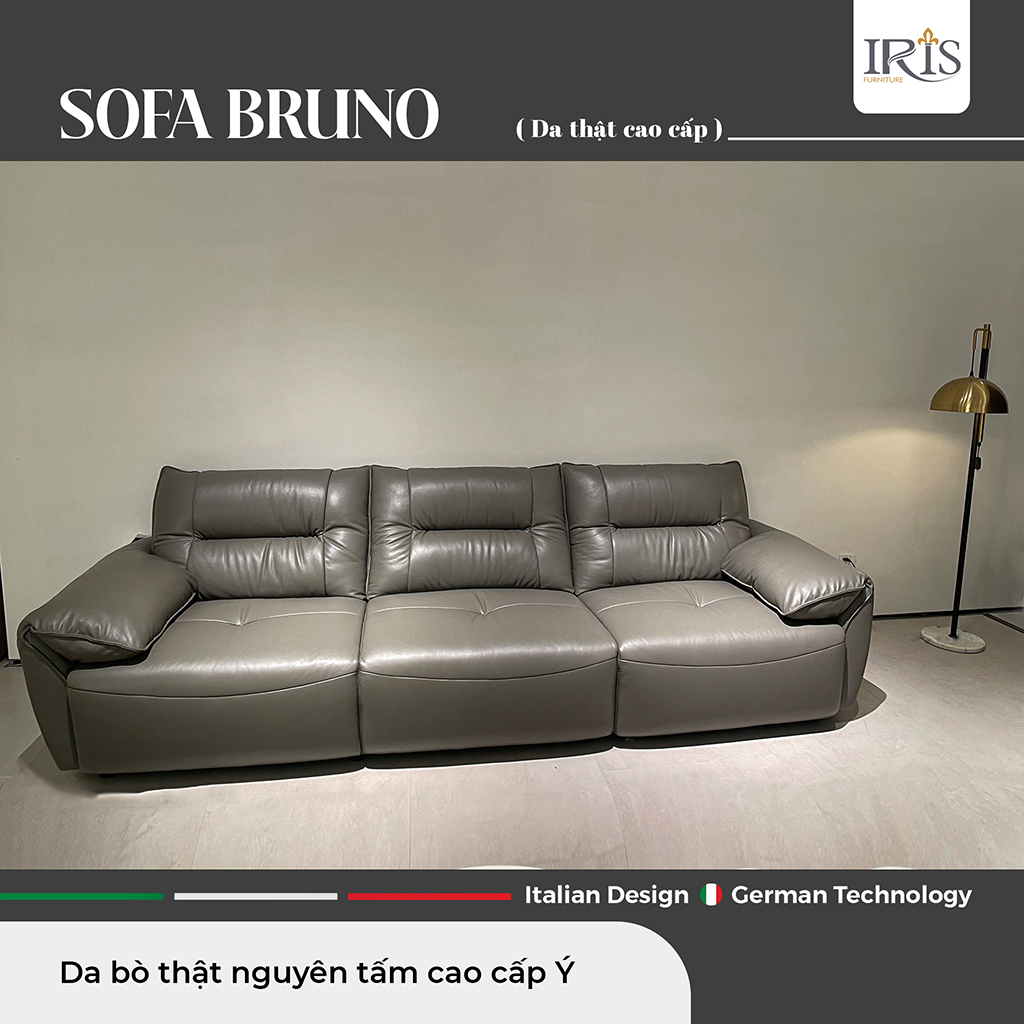 Sofa Da Đức Có Chỉnh Điện Bruno