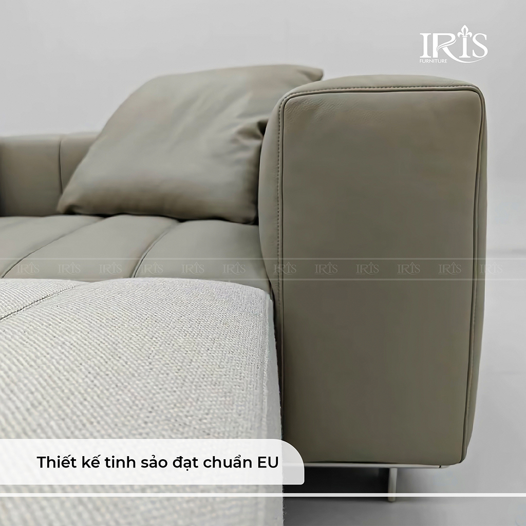 Sofa Da Thật Cao Cấp Freeman 10 Các chi tiết bo góc trên toàn thân ghế hoàn chỉnh và sắc sảo