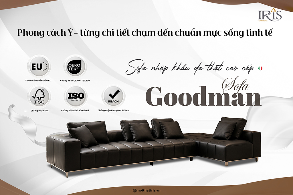 Sofa Nhập Khẩu Chỉnh Điện Goodman 11 Ghế mang đậm thiết kế theo phong cách Ý