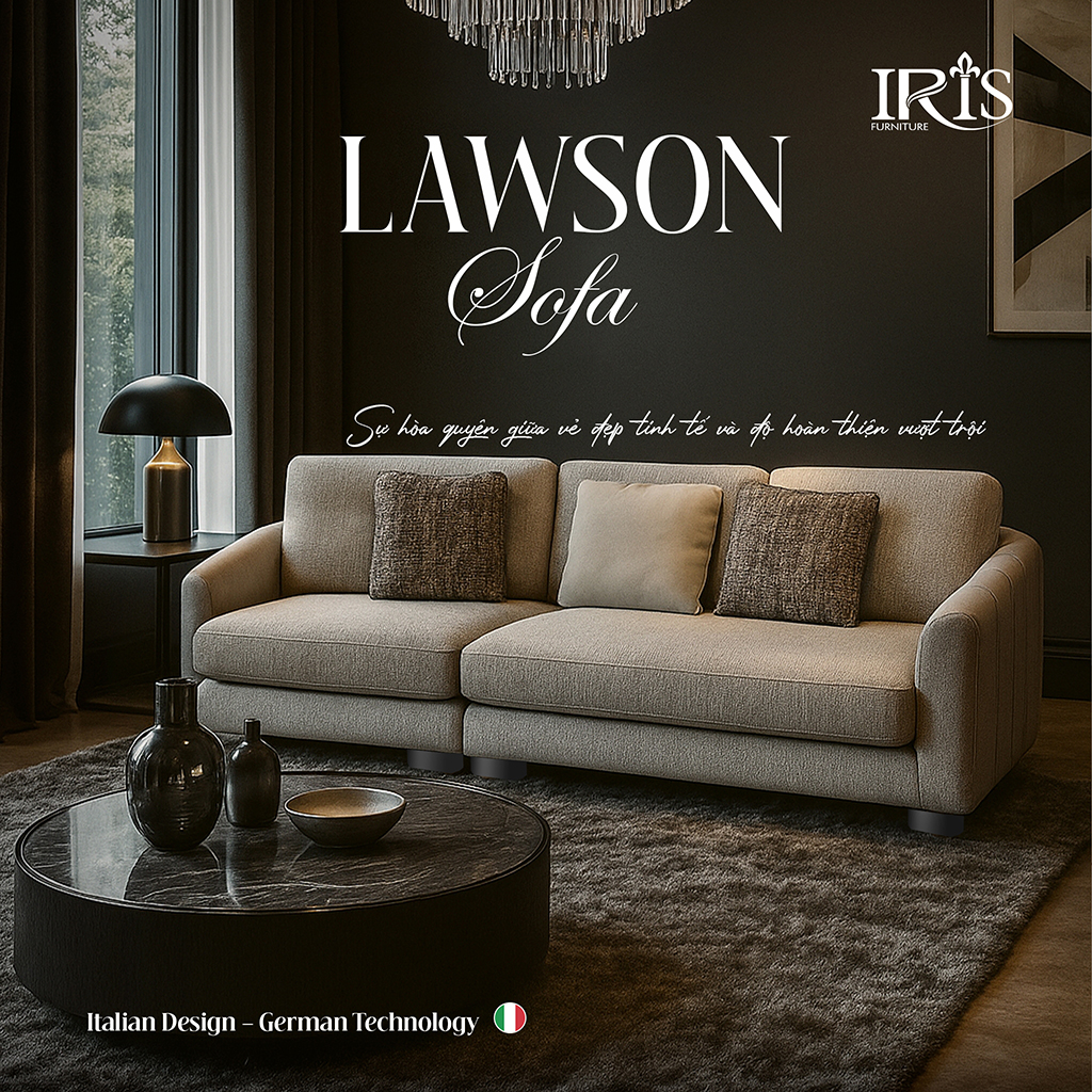 Sofa da bò thật Lawson Minotti 8 Ghế sofa Lawson là sự hài hòa giữa vẻ đẹp không gian và sự tinh tế
