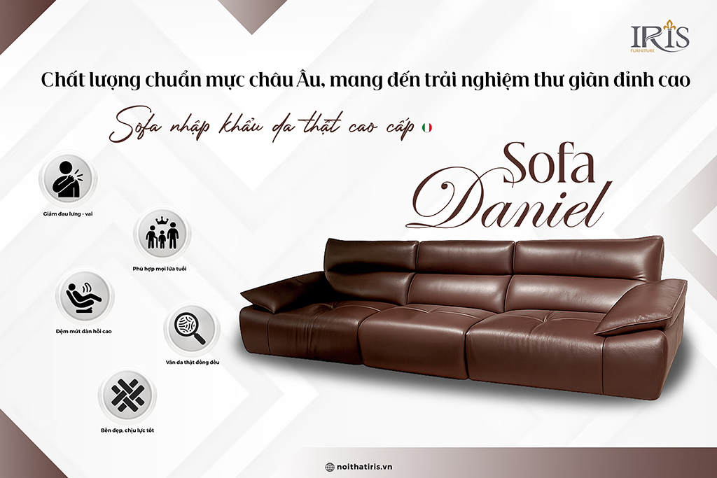 Set sofa cao cấp: Sofa Daniels & Sofa đơn Emi 15 Sofa với chất lượng theo tiêu chuẩn EU mang lại cảm giác thư giãn