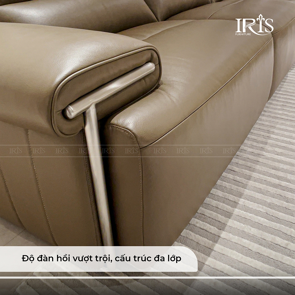 Sofa Cao Cấp Từ Ý Luigi 10 Ghế có tích hợp điều chỉnh tư thế ngồi kết hợp chất liệu tốt