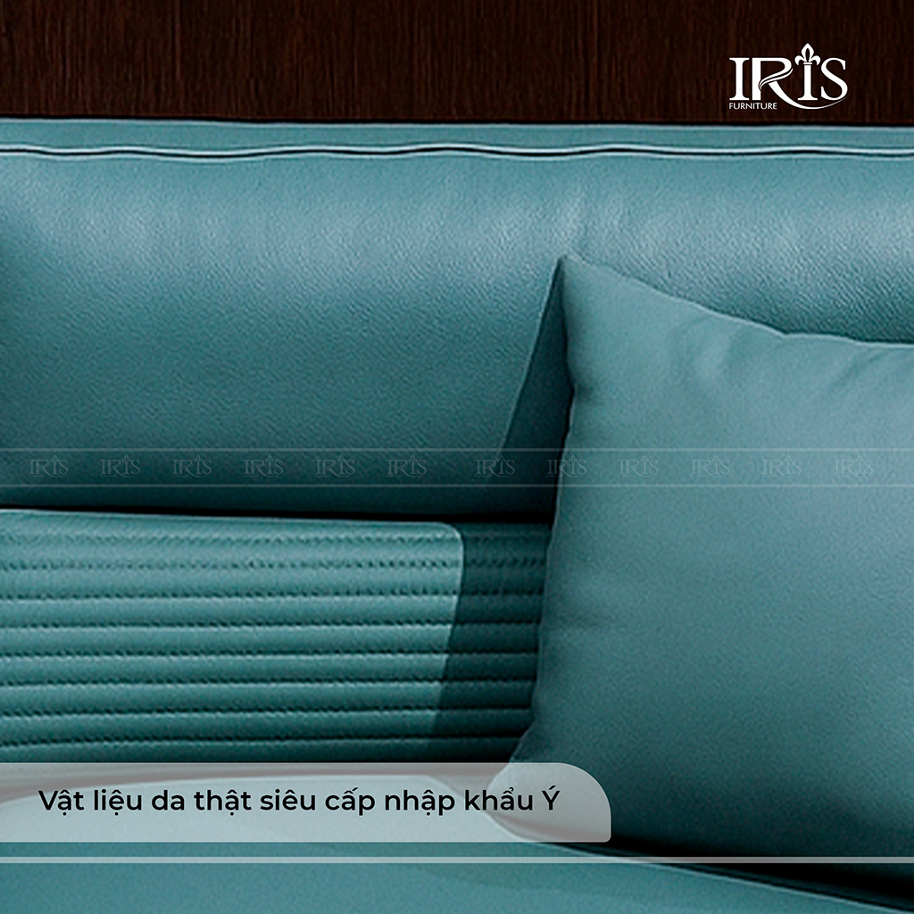 Chất liệu da bò thật Ý mang lại cảm giác thoải mái mềm mại